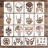 Skull Stencils for Painting On Wood Flame Skeleton Hand Finger Fire Templates for Airbrushing Art Crafts Plastic Reusable Wood Burning Stencils fo...