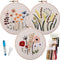 3 Sets of Beginner Embroidery Kits with 3 Patterns and 6 Needles, Needlepoint Kits for Adults,Including Embroidery Floss,3 Plastic Hoops and 3 Cot...