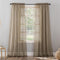 No. 918 Erica Crushed Sheer Voile Rod Pocket Curtain Panel, 51" x 84", Taupe...