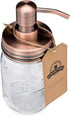 Jarmazing Products Mason Jar Soap Dispenser - Copper - with 16 Ounce Ball Mason Jar - Made from Rust Proof Stainless Steel...