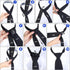 Yolev Black Tie Men's Ties Solid Uniform Pre-tied Adjustable Neck Strap Tie for Wedding Graduation School Uniforms...