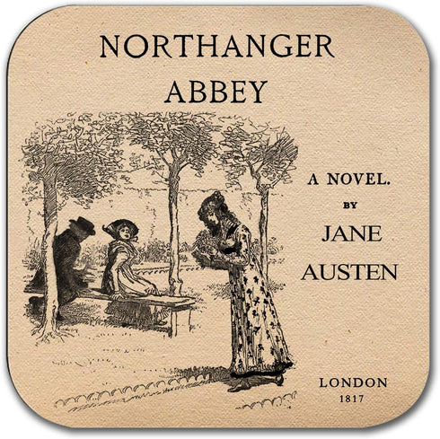 6 coasters with Complete Novels of Jane Austen Six Coffee Mug Coasters with Complete Novels of Jane Austen's book designs. (Aged Paper)...
