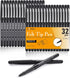 Black Felt Tip Pens, 32 Black Pens, 0.7mm Medium Point Felt Pens, Felt Tip Markers Pens for Journaling, Note Taking, Planner, Writing,Drawing.Perf...
