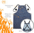 Outset Grill and Kitchen Apron, Cross Back Blue Denim Apron With Pockets, 27" x 30"...