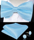 DiBanGu Mens Satin Pre-tied Bowtie Shiny Solid Bow Tie and Pocket Square Cufflinks Lapel Pin Set for Tuxedo Wedding Party...