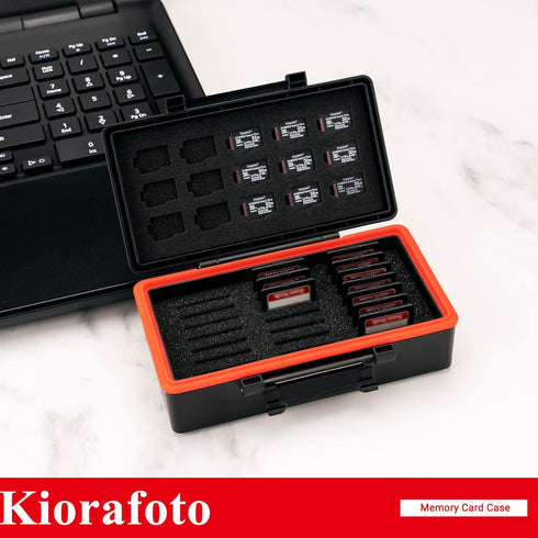 Kiorafoto 36 Slots SD MSD Memory Card Case Holder Water-Resistant Anti-Shock Storage Organizer for 21 SD SDHC SDXC Memory Cards or Switch Game Car...