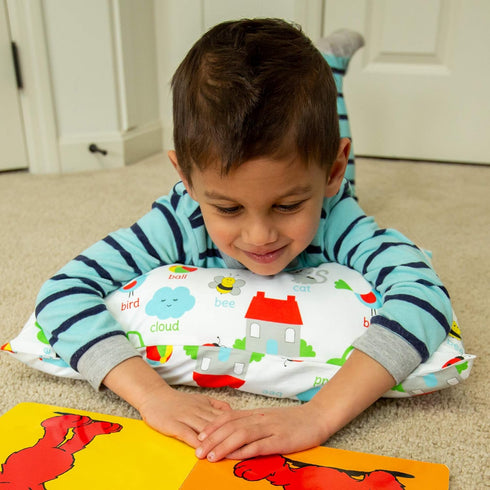 Toddler Kids Pillowcase for Boys and Girls - Words - 13x18 14x19 shrinks to fit - 100% Cotton - Envelope Style Closure - Machine Washable Soft Dur...