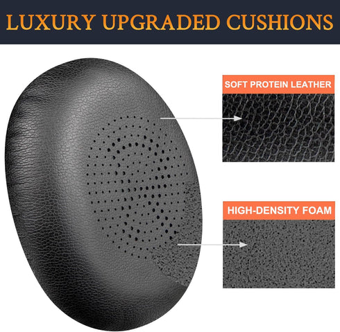 SOULWIT Replacement Ear Pads for Jabra Evolve2 30 Headset, Earpads Cushions with Softer Protein Leather, High-Density Foam - Black...