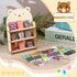64Pcs Mini Bookcase Toy Book Shelf Wood Doll House FurnitureModel Library Decor Four Floors Storage Shelves Pretend Play 1:12 Accessories scene Ha...