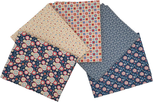 iNee Fat Quarters Fabric Bundles, Precut Cotton Fabric for Sewing Quilting, 18 x 22 inches, Harbor Blue...