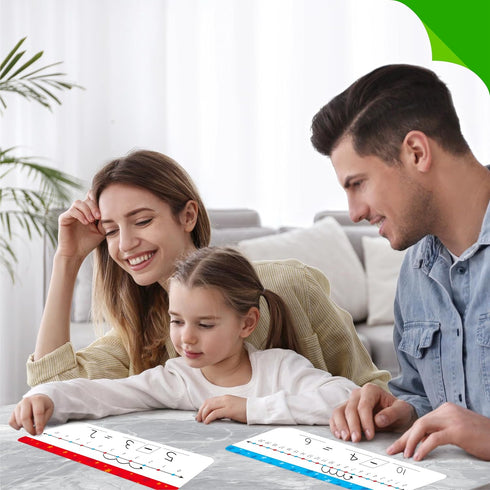 15 PCS Number Line Dry Erase Boards, Double Sided Writable and Erasable Board-0-10 on One side & 0-20 on Other Side Math White Board for Kids, Stu...