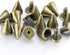 100 Sets 9.5MM Bronze Spikes and Studs Metal Bullet Cone Spikes Screw Back Leather Craft Rapid Rivet Screws Punk Studs and Spikes for Clothing Sho...