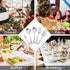 LIANYU 5-Piece Matte Serving Utensils Set, Stainless Steel Serving Set Include Serving Spoon Fork, Flatware Serving Pieces for Buffet Catering, Sa...