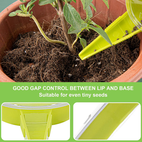 Sowing Seed Dispenser Hand Tool, 6 Pack Handheld Garden Seeder Sower Planter with 5 Dial Settings, Ideal for Small Seeds of Flowers, Vegetables, O...