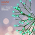 Alpine Corporation 16"H Indoor Holiday 3D Snowflake Hanging Ornament with LED Lights, Green , Christmas Decoration...