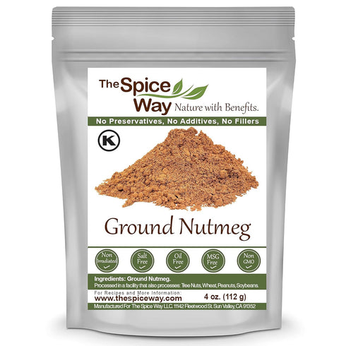 The Spice Way Ground Nutmeg - premium powder - 4 oz resealable bag...