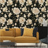 HAOKHOME 93242-1 Peel and Stick Wallpaper Floral Vintage Roses Peonies Contact Paper Removable Black/Beige/Olive Self Adhesive Mural 17.7in x 6.5f...