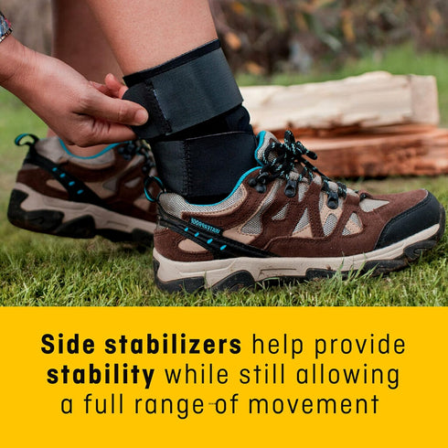 3M Futuro Sport Deluxe Black Ankle Stabilizer One Size Hook and Loop Strap for The Foot 46645ENR...
