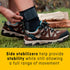3M Futuro Sport Deluxe Black Ankle Stabilizer One Size Hook and Loop Strap for The Foot 46645ENR...