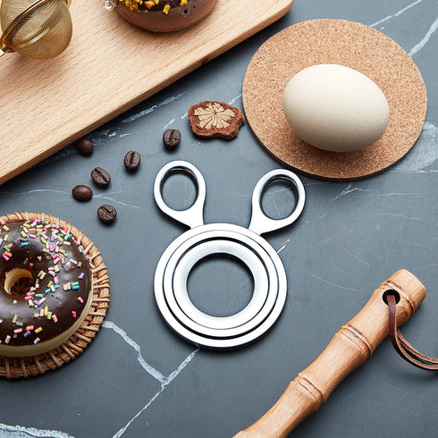 Boao 2 Pieces Egg Topper Cutter Stainless Steel Boiled Egg Cutter Cracker Shell Scissors Opener for Kitchen Tool Supply...