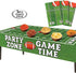 AnapoliZ Football Tablecloth Plastic | 3 Pcs Party Pack (54' Inch Wide x 72' Inch Long) | Rectangular Game Day Table Cover | Football Party Touchd...