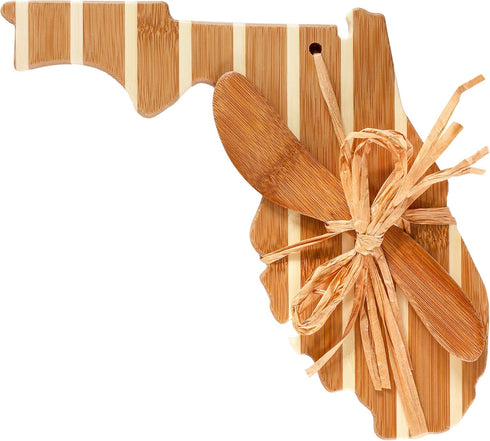 Totally Bamboo Florida Charcuterie Board with Spreader Knife Gift Set, 9-1/4" x 10-1/8"...