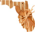 Totally Bamboo Florida Charcuterie Board with Spreader Knife Gift Set, 9-1/4" x 10-1/8"...
