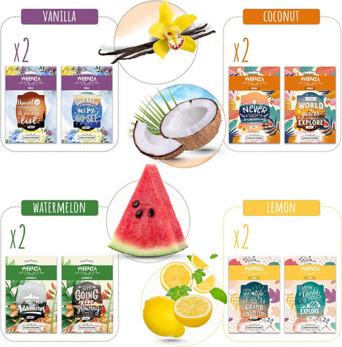 Air Freshener | Long Lasting Car Mirror Hanging Air Fragrance | Motivational Quotes | Pleasant Smelling Scent | Luxury Vehicle Air Freshener for M...