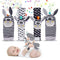 Baby Rattle Socks Wrist Strap Rattles Set, Cute Baby Animal Development Toy Gift for Newborn Babies, Black and White Foot Finder Sensory Set…...