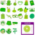 100 Pcs Green Stickers Pack for Teens Girls Boys, Girl's Green Aesthetic Stickers, Cute Green Stickers, Waterproof Vinyl Stickers, Vsco Stickers f...
