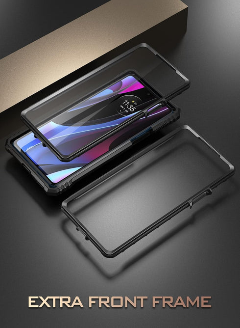 Poetic Revolution Case for Moto Edge Plus 5G 6.7" (2022) / Edge+ 5G UW (2022), Model # XT2201, Full-Body Rugged Shockproof Protective Cover with K...