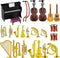 24 Pieces Dollhouse Musical Instruments Miniature Violin Piano Trumpet Saxophone Electric Guitar Tiny Instruments Set for Mini House Musical Room ...