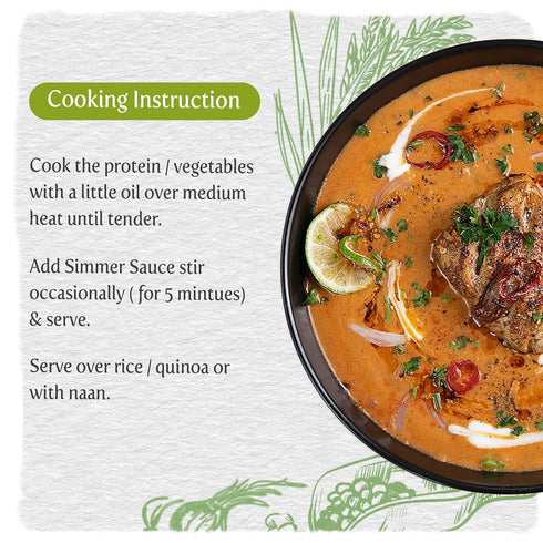 Food Earth Indian Simmer Sauces - Butter Chicken, Coconut Curry, Tikka Masala - Prepackaged, Microwavable, Easy to Store, Organic, Vegan, Gluten &...