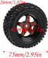 12mm Hex Hub 75mm/2.95'' Rubber Tires & Plastic Wheel Rims with Foam Compatible with HSP Tamiya HPI Kyosho 1/10 On-Road Touring Car,WLtoys 1/14 14...
