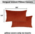 Kevin Textile Fall Lumbar Pillow Covers Solid Striped Velvet Corduroy Couch Chair Autumn Oblong Cushion Cover Throw Pillow for Baby Toddler Nap, 1...