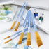 Royal and Langnickel RCC 304 Crafter's Choice Angular Taklon Variety Brush Set - Gold (Pack of 7)...