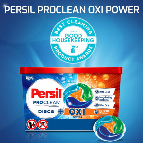 Persil ProClean Discs Laundry Detergent Pacs, Oxi, High Efficiency (HE) Compatible, Laundry Soap, 15 Count...