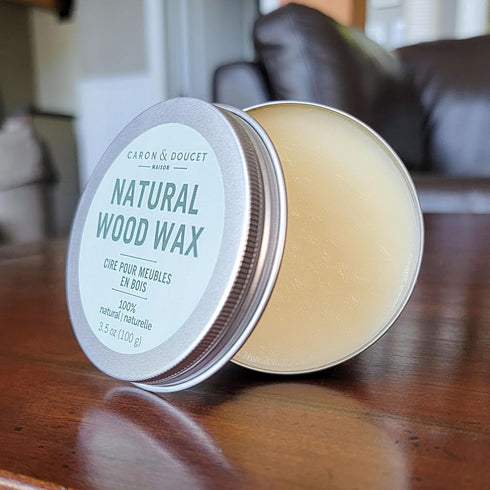 CARON & DOUCET - Natural Wood Conditioning Oil and Wax Bundle - 100% Plant Based Wood Conditioning and Polishing Oil - Orange Scented - Suitable f...