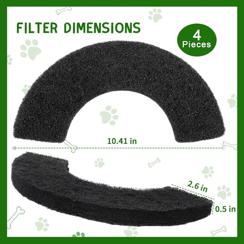 4 Pack Carbon Filters Compatible with Model 4, Cat Litter Box Filters Replacement to Absorb Odors Control Damp from Pets and Keep Home Fresh...