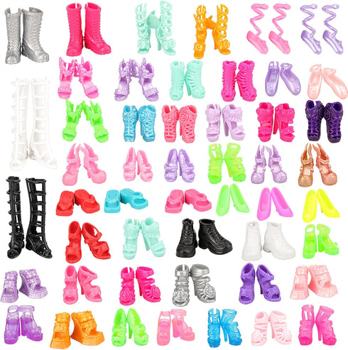 BARWA 10 Sets Doll Clothes Including 5 Bikini Swimsuits 5 Outfit Tops and Pants with 10 Shoes for 11.5 inch Dolls...