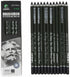 Charcoal Pencil Set - 12pcs/pk - Black Free Cutting Paper Handle Charcoal Pencil C7350 (Medium)...