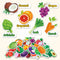 90 Felt Pieces Fruit Vegetable Felt Flannel Board Pieces Learning Fruit Vegetable with Name, Cute Educational Learning Toys Kids Interactive Story...