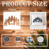 10 PCS Bear Deer Wolf Mountain Stencil Pine Tree Wildlife Forest Animal Stencils Template Wood Burning Stencils Reusable Patterns Moon Claw Stenci...