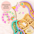 Story Magic Unicorn Bead Set, Create Your Own Magical Beaded Jewelry, 100+ Large Hole Wood Beads, Great for Sleepovers or Weekend Activity, Bead K...