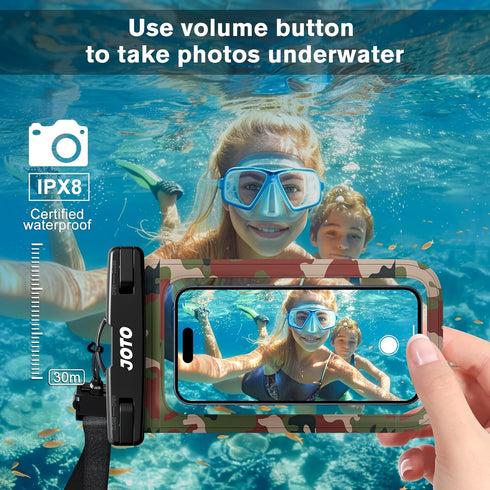 JOTO Universal Waterproof Phone Pouch Cellphone Dry Bag Case for iPhone 14 13 12 11 Pro Max Mini Xs XR X 8 7 6S Plus SE, Galaxy S21 S20 S10 Plus N...