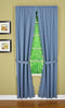 Today's Curtain, Orleans Scallop Curtain, Blue 72" Panel Pair and Tieback,4-Piece-Set, 60" W x 72" L, Blue...