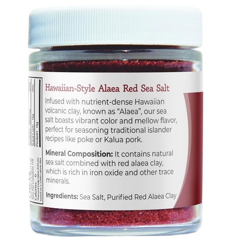 Viva Doria Hawaiian Red Alaea Sea Salt, Fine Grain, 5 Oz Glass Jar...