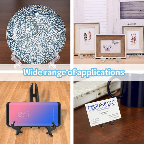 12 Pieces Picture Easel Stand, Clear plate Stand, 7 Inch Card Display Stand, Display Holder for Picture Photos Decoration...