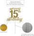 15th Birthday Cake Topper, Birthday Party Decorations with Premium Gold Glitter...