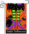 Halloween Garden Flag 12×18 Inch Rustic Black Farmhouse Decor for Seasonal Holiday Yard (Halloween Flag 12"X18" C)...